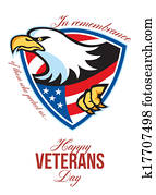 Happy Veterans Day American Eagle Greeting Card Happy Veterans Day American Eagle Greeting Card