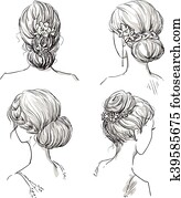 Braut Frisur Clipart K Fotosearch