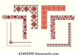 Ukrainian embroidery corners Ukrainian embroidery corners