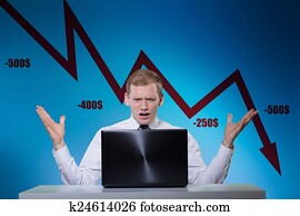 Young banker losing money