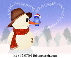 צפור, ב, איש שלג, ב, חורף