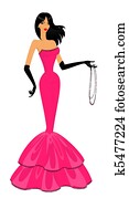 beautiful woman in an evening dress beautiful woman in an evening dress