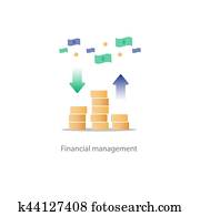 finances, et, investissement, gestion, budget, planification, composé, intérêt, revenu