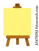 Note Pad On Painters Easel
