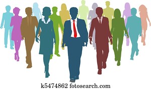 pessoas negócio, diverso, recursos humanos, líder equipe