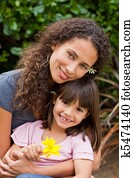 Portrait of a joyful mother with her daughter