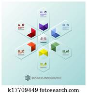מודרני, היתוך, הכסגון, עסק, infographic, עצב, דפוסית