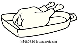 ローストチキン クリップアート 切り張り イラスト 絵画 集 K18445772 Fotosearch