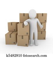 3d human shipping package 3d human shipping package