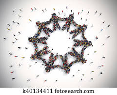 3D Rendering of solidarity in the world