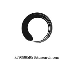 Buddhism, enso, zen icon. Vector illustration, flat design. Buddhism, enso, zen icon. Vector illustration, flat design.
