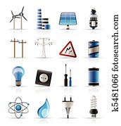 elektrizität, kraft energie, heiligenbilder