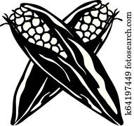 kwanzaa, milho, ícone