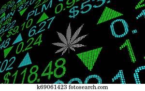 Marijuana Pot Weed Cannabis Stock Company Business Market 3d Illustration Marijuana Pot Weed Cannabis Stock Company Business Market 3d Illustration