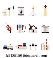 Oil and petrol industry icons Oil and petrol industry icons