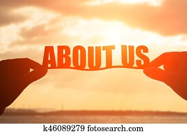 silhouette about us word silhouette about us word
