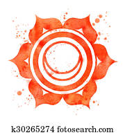 Svadhisthana chakra symbol. Svadhisthana chakra symbol.