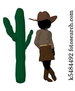 Teen Cowgirl Illustration Teen Cowgirl Illustration