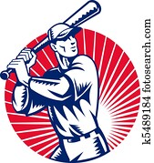 שחקן של בייסבול, להחזיק, עטלף