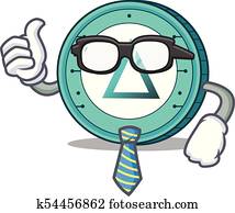 Businessman Salt coin character cartoon