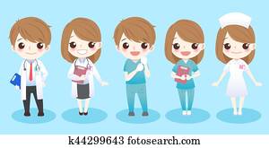 cute cartoon doctors