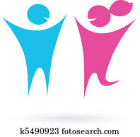 fechando, amor, y, pareja, iconos