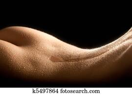 Female curves in backlighting