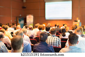 poslucháčstvo, na, ten, konferencia, hall.