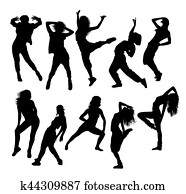 Street Dance Dancer Silhouettes Street Dance Dancer Silhouettes