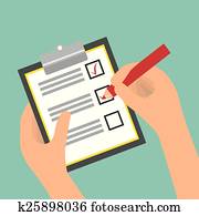 Survey design, vector illustration. Survey design, vector illustration.