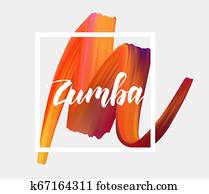 Zumba lettering on modern background Zumba lettering on modern background