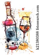 יין אדום, השקה צבע