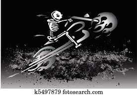 שלד, ב, *בוער, אופנוע