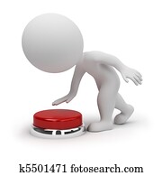 3d, קטן, אנשים, -, כפתר