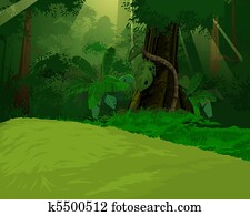 Artistic jungle background Artistic jungle background