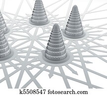 babylon, türme, pfeile