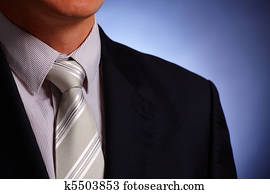 Businessman tie and suit close-up