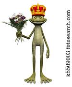 Charming cartoon frog prince. Charming cartoon frog prince.