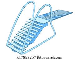 High-diving board structure and ladders Stock Image | x11788761