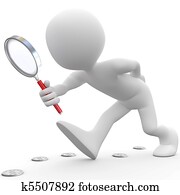 Man with magnifying glass