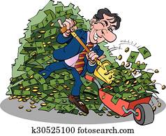 manager, mit, sehr, leicht verdient geld