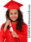 Proud Preschool Girl Graduate Child