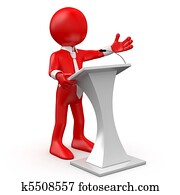 Red man speaking at a conference Red man speaking at a conference