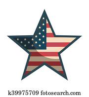 usa star shape