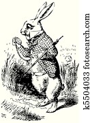 White Rabbit with watch White Rabbit with watch