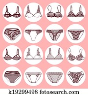 העבר, צייר, וקטור, לבני נשים מיניים, set.