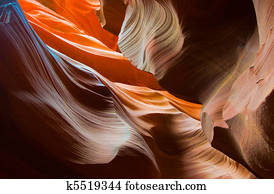 Abstact, formas, de, canhão antílope, arizona, eua