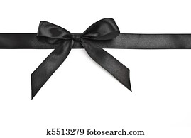 Black bow with ribbon Black bow with ribbon