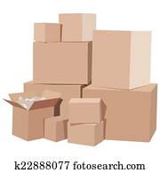 Cardboard boxes