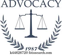 Lawyer office and law firm symbol design